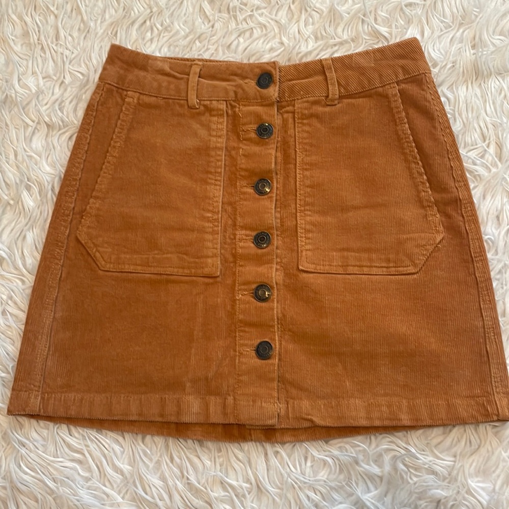Brown corduroy skirt